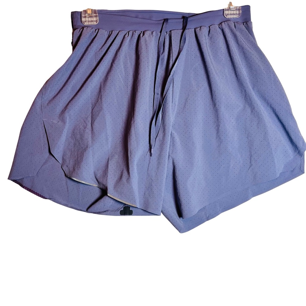 Lululemon Mens Perforated Running Shorts Purple Size Medium Drawstring Liners